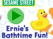 Gêm 123 Sesame Street: Hwyl Amser Caerfaddon Ernie  ar-lein