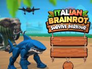 Gêm Mae Brainrot Eidalaidd yn goroesi Parkour ar-lein