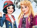 Gêm Ffasiwn Gaeaf Aurora a Snow White  ar-lein