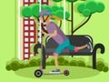 Gêm Mae sgwter trydan yn reidio jig-so  ar-lein