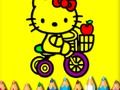 Gêm Yn ôl i'r ysgol: Lliwio Kitty Melys  ar-lein