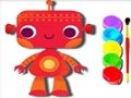 Gêm Yn ôl i'r Ysgol: Llyfr Lliwio Robot  ar-lein