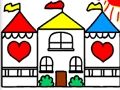 Gêm Llyfr Lliwio Yn Ôl i'r Ysgol DOLLHOUSE  ar-lein