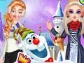 Gêm Arddull Gaeaf Princesses Ac Olaf  ar-lein