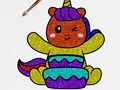 Gêm Llyfr Lliwio Unicornau Glitter  ar-lein