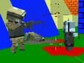 Gêm Saethu Rhyfela Gwn Blociog Zombie  ar-lein