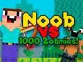 Gêm Noob yn erbyn 1000 o Zombies  ar-lein