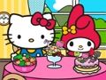 Gêm Helo Kitty a Bwyty Ffrindiau  ar-lein