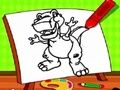Gêm Deinosor Lliwio Plant Hawdd  ar-lein