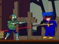 Gêm Huggy wuggy vs zombies ar-lein
