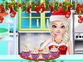 Gêm Gwneuthurwr Cupcakes Nadolig Chwaer y Dywysoges  ar-lein