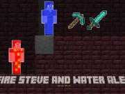 Gêm Tân Steve a Dŵr Alex  ar-lein