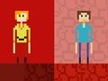 Gêm Stickman Steve yn erbyn Alex Nether  ar-lein