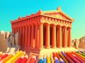 Gêm Llyfr Lliwio: Parthenon Temple  ar-lein