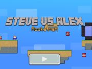Gêm Steve yn erbyn Alex Rocketman  ar-lein