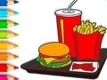 Gêm Llyfr Lliwio: Hamburger  ar-lein