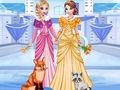 Gêm Gwisg Rhewllyd Elsa ac Anna  ar-lein