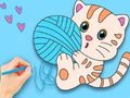 Gêm Llyfr Lliwio: Cat Ciwt  ar-lein