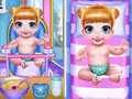 Gêm Twins Amser Ymdrochi Hyfryd  ar-lein
