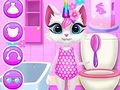 Gêm Gofal Dyddiol Kitty Unicorn  ar-lein