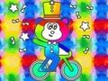 Gêm Llyfr Lliwio: Monkey Rides Unicycle  ar-lein