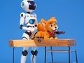 Gêm Llyfr Lliwio: Robot A Chi  ar-lein