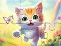 Gêm Pos Jig-so: Kitten With Butterfly  ar-lein