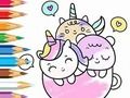 Gêm Llyfr Lliwio: Cwpan Unicorn  ar-lein