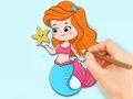 Gêm Llyfr Lliwio: Mermaid Princess Hardd  ar-lein