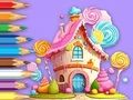 Gêm Llyfr Lliwio: Tŷ Lolipop  ar-lein