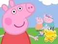 Gêm Pos Jig-so: Peppa Gyda'r Teulu  ar-lein