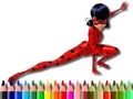 Gêm Yn ôl i'r Ysgol Lliwio Lady Bug  ar-lein