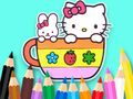 Gêm Llyfr Lliwio: Cwpan Kitty  ar-lein