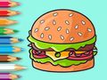 Gêm Llyfr Lliwio: Hamburger Delicious  ar-lein