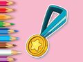 Gêm Llyfr Lliwio: Medal  ar-lein