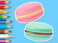 Gêm Llyfr Lliwio: Macaron  ar-lein