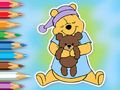 Gêm Llyfr Lliwio: Winnie With Toy Bear  ar-lein