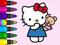 Gêm Llyfr Lliwio: Helo Kitty Tedi Bêr  ar-lein