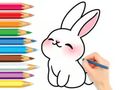 Gêm Llyfr Lliwio: Cute Rabbit  ar-lein