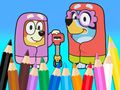 Gêm Llyfr Lliwio: Bluey Flossing Grannies  ar-lein