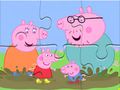 Gêm Pos Jig-so: Pyllau Mwdlyd Peppa Mochyn  ar-lein