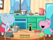 Gêm Parti Coginio Japaneaidd Hippo  ar-lein