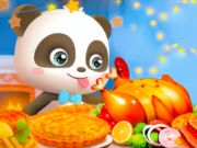 Gêm Pos Jig-so: Gwledd Diolchgarwch Panda Bach  ar-lein