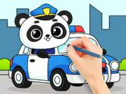 Gêm Llyfr Lliwio: Panda yr Heddlu  ar-lein
