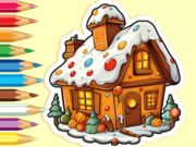 Gêm Llyfr Lliwio: Ty Candy Nadolig  ar-lein