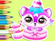 Gêm Llyfr Lliwio: Pen -blwydd Baby Fluff  ar-lein