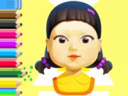 Gêm Llyfr Lliwio: Doll Gêm Squid  ar-lein
