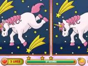 Gêm Unicorn yn dod o hyd i'r gwahaniaethau  ar-lein
