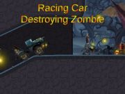 Gêm Car rasio yn dinistrio zombie  ar-lein