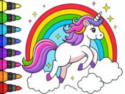 Gêm Llyfr Lliwio: Unicorn Hudol  ar-lein